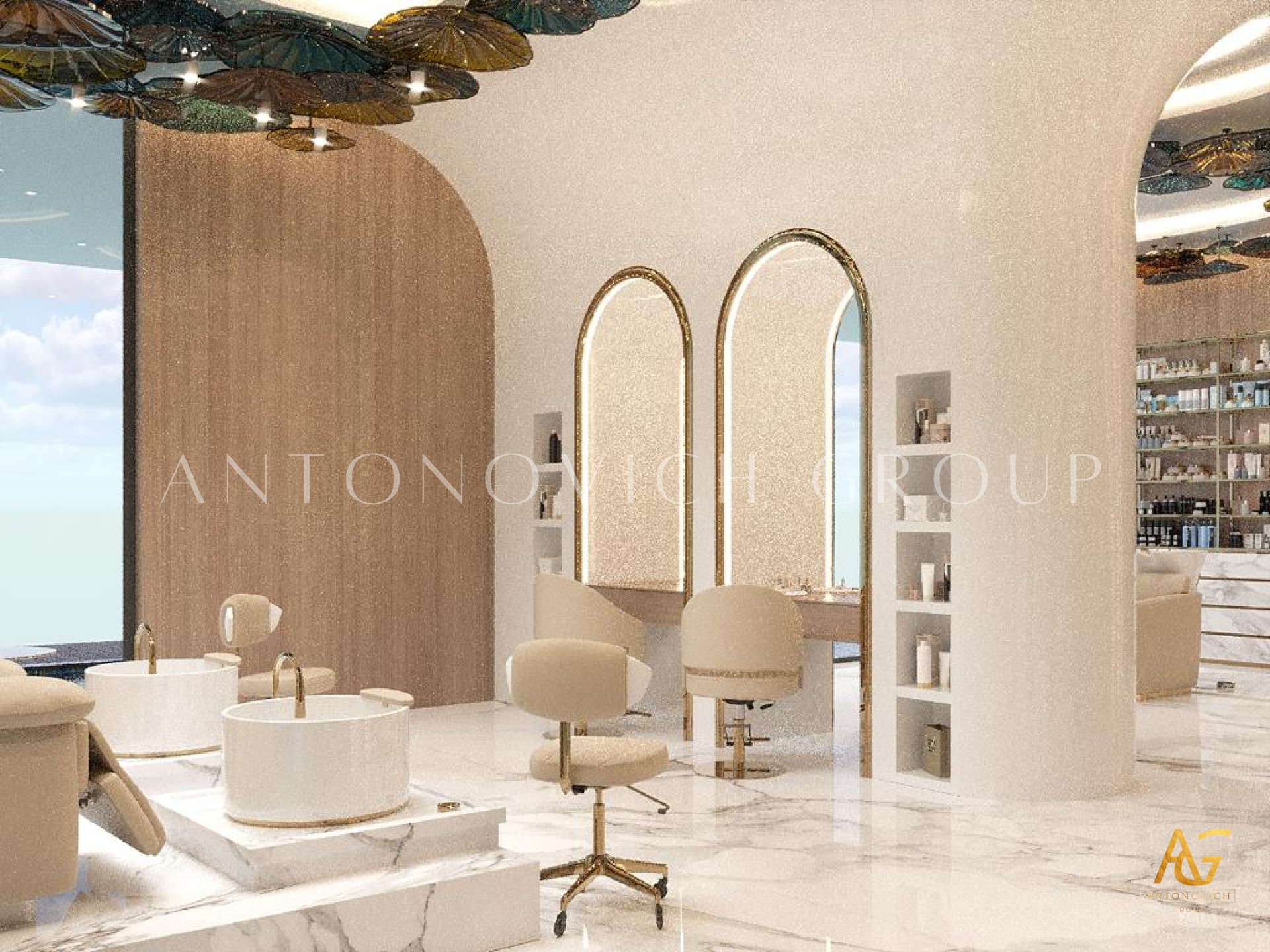 Serenity in Simplicity in Salon Interior Design