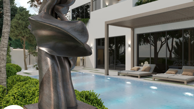 A Modern Villa Exterior & Landscape Design in Al Barari, Dubai