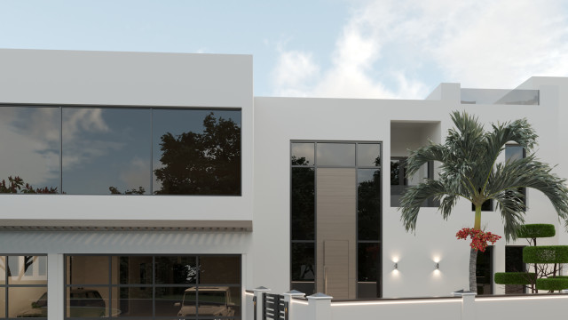 A Modern Villa Exterior & Landscape Design in Al Barari, Dubai