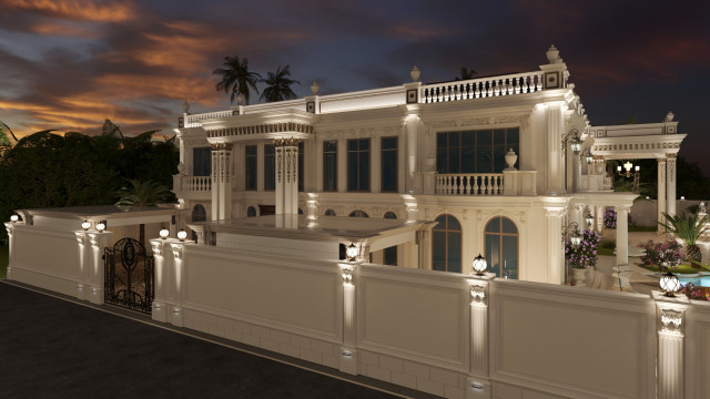 A Vision of Opulence: Luxurious Villa Exterior Design in Al Manra Dubai