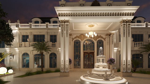 A Vision of Opulence: Luxurious Villa Exterior Design in Al Manra Dubai