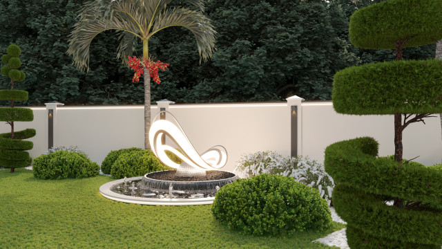 A Modern Villa Exterior & Landscape Design in Al Barari, Dubai