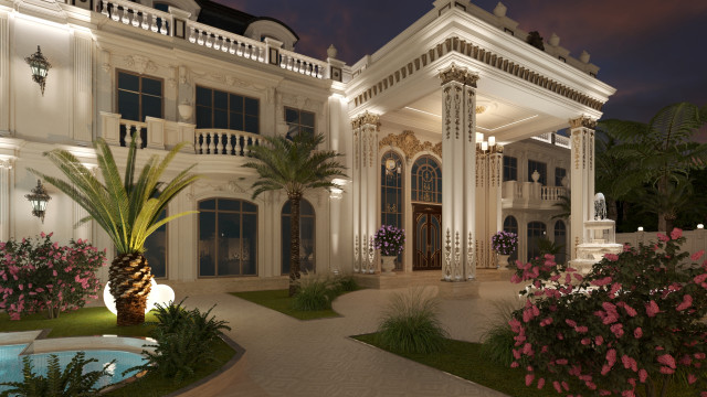 A Vision of Opulence: Luxurious Villa Exterior Design in Al Manra Dubai