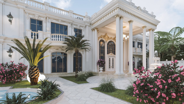 A Vision of Opulence: Luxurious Villa Exterior Design in Al Manra Dubai