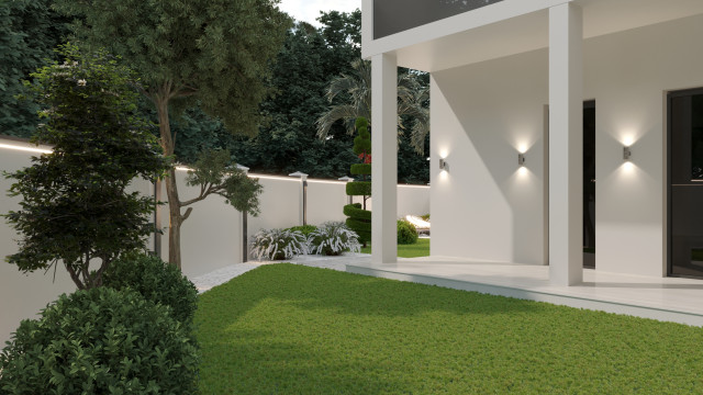 A Modern Villa Exterior & Landscape Design in Al Barari, Dubai