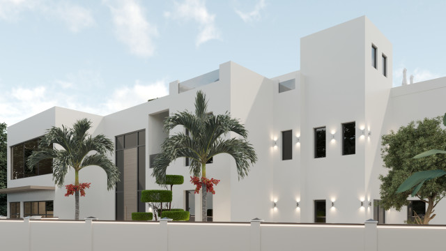 A Modern Villa Exterior & Landscape Design in Al Barari, Dubai