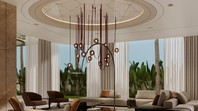 World-Class Modern Living Room Interior Design and Fit-Out for Luxury Villas in Dubai