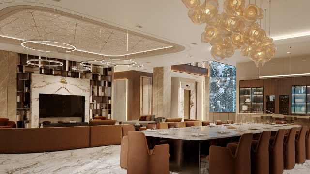 World-Class Modern Living Room Interior Design and Fit-Out for Luxury Villas in Dubai