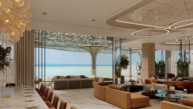 World-Class Modern Living Room Interior Design and Fit-Out for Luxury Villas in Dubai