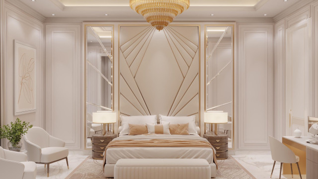 Bedroom lighting design Dubai