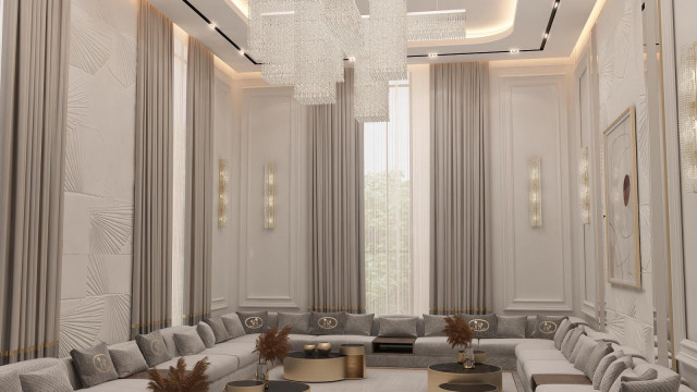 High-end living room design Dubai