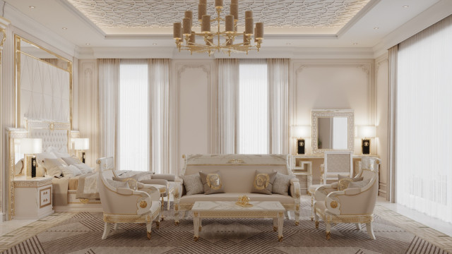 Classic bedroom design Dubai