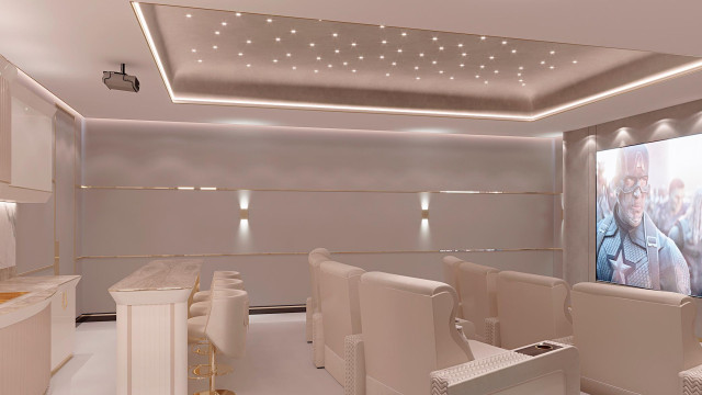 Luxury home theater design Dubai