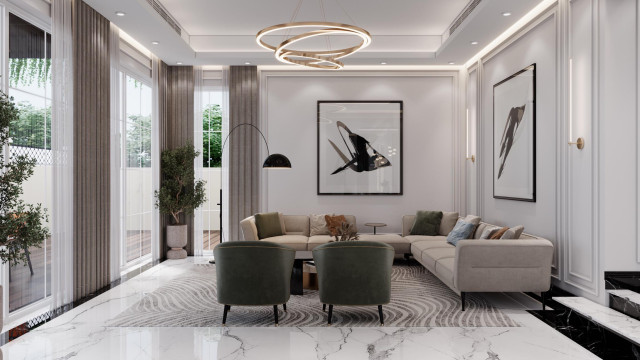 Living room interior design Dubai