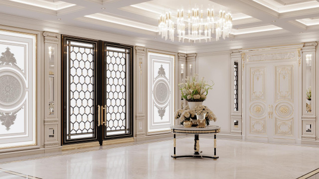 Modern foyer design UAE