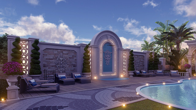 Villa exterior design Dubai