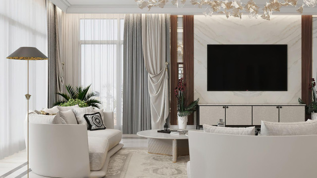 Luxury living room interiors Dubai