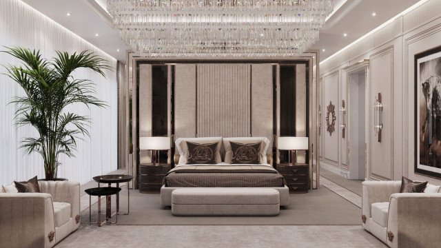 Luxury bedroom interiors Dubai