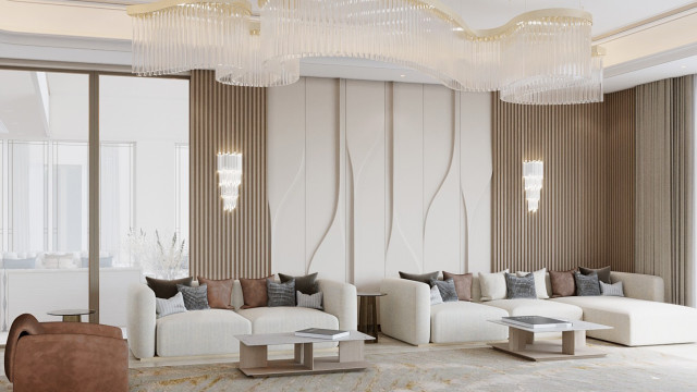 Luxury living room interiors Dubai