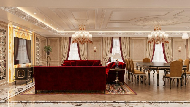 Luxury living room interiors Dubai