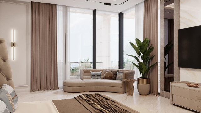 Contemporary bedroom design Dubai