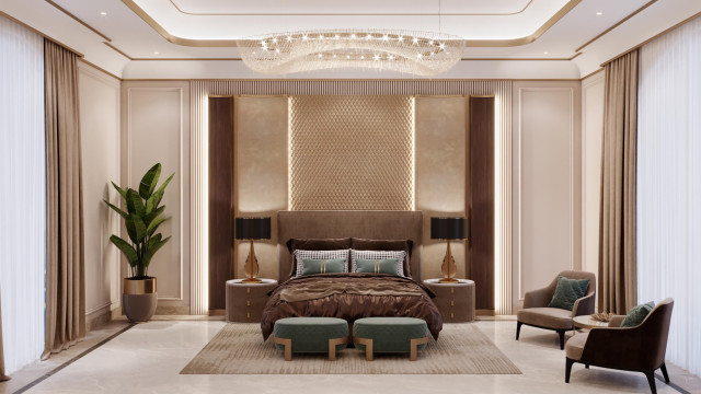 Luxury bedroom interiors Dubai