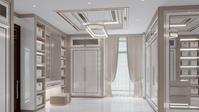 Transitional dressing room design Dubai