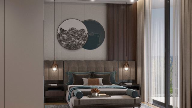 Modern bedroom design Dubai