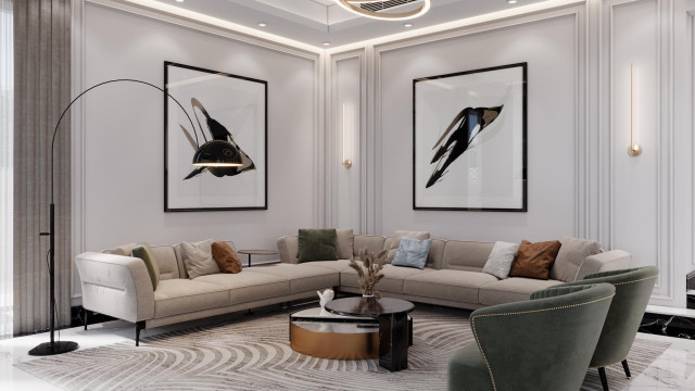 Living room interior design Dubai