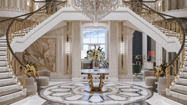 Luxury foyer design Dubai