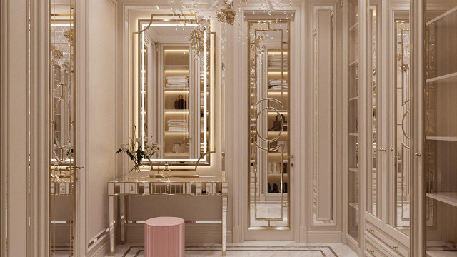 Luxury dressing room design Dubai