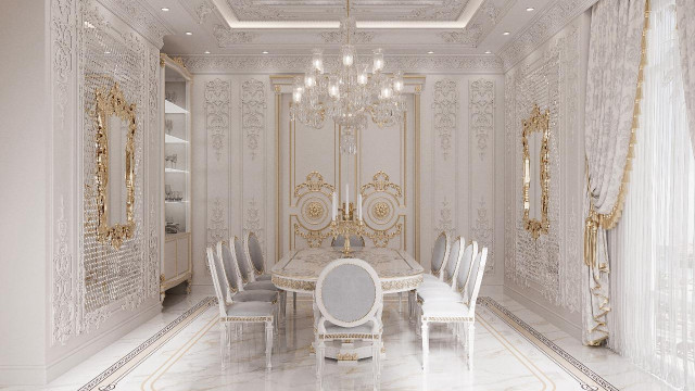 Stylish dining room interiors Dubai