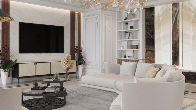 Living room interior design Dubai