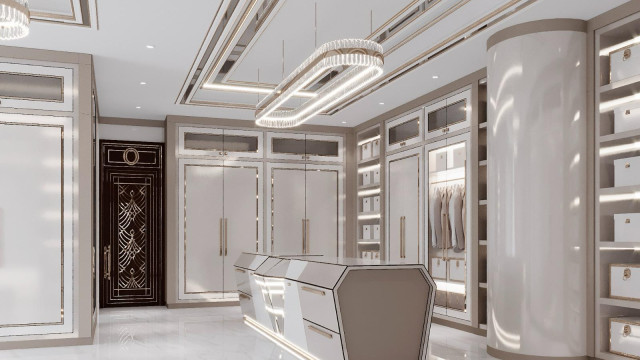 Transitional dressing room design Dubai