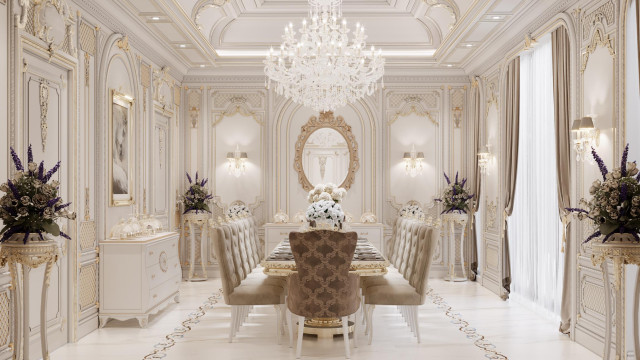 Elegant dining room design UAE