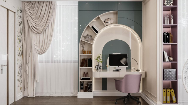 Kids' study area design Dubai