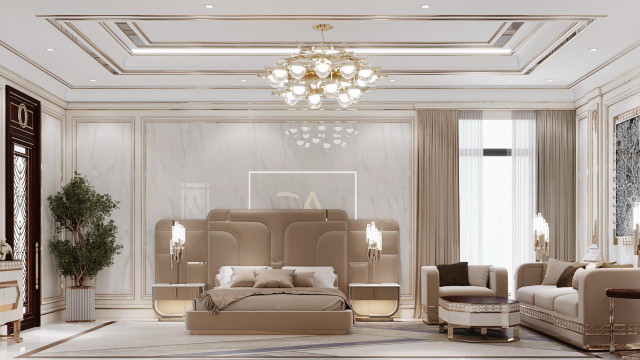 Luxury bedroom interiors Dubai