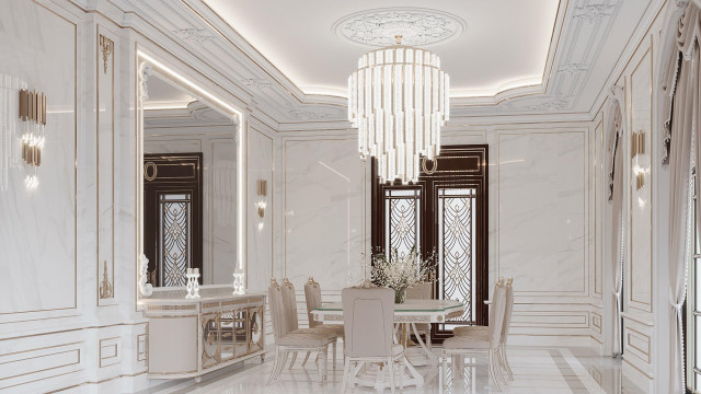 Stylish dining room interiors Dubai