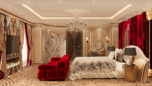 Luxury bedroom interiors Dubai