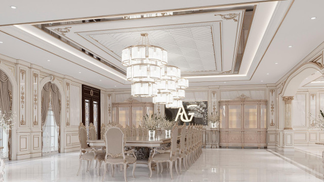 Dining room lighting design Dubai