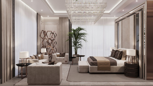 Luxury bedroom interiors Dubai