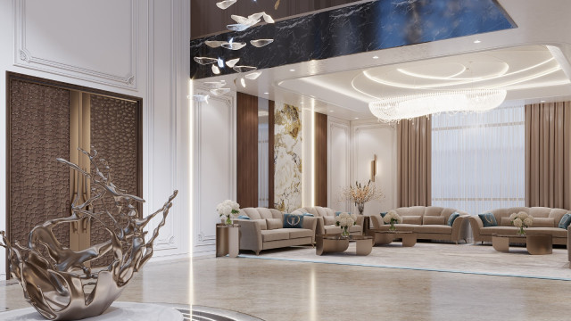 Luxury foyer design Dubai