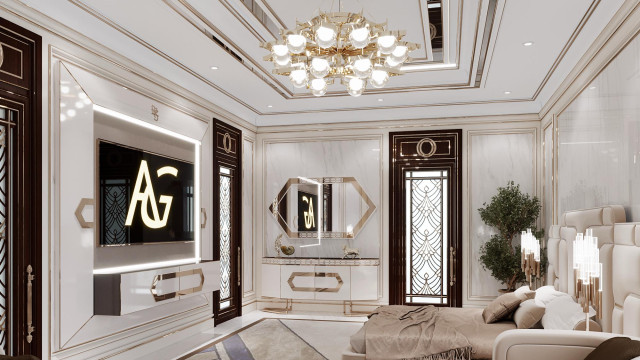 Luxury bedroom interiors Dubai