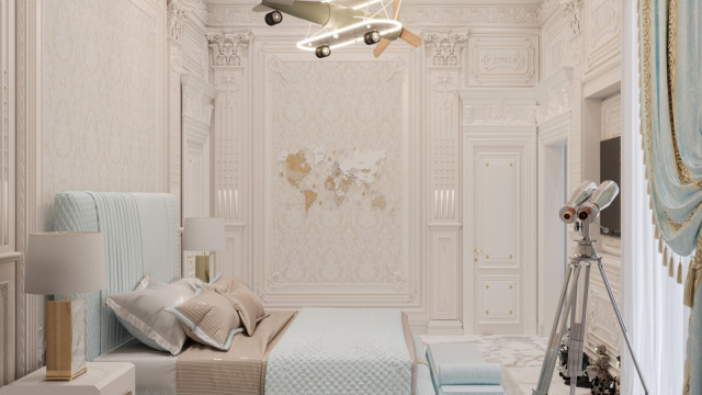 Modern children's room design Dubai