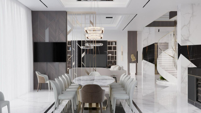 Stylish dining room interiors Dubai