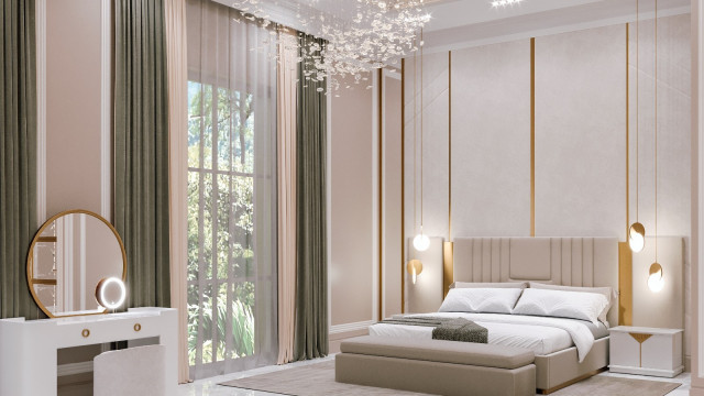 Customized bedroom interiors Dubai