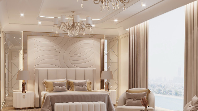 Traditional bedroom interiors Dubai