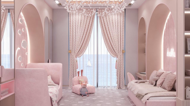 Modern children's room design Dubai