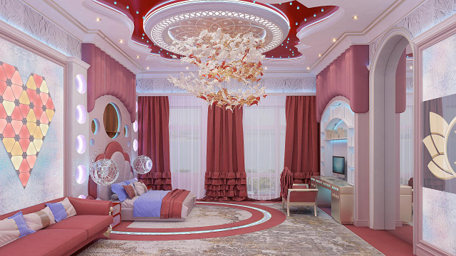 Contemporary children's bedroom Dubai