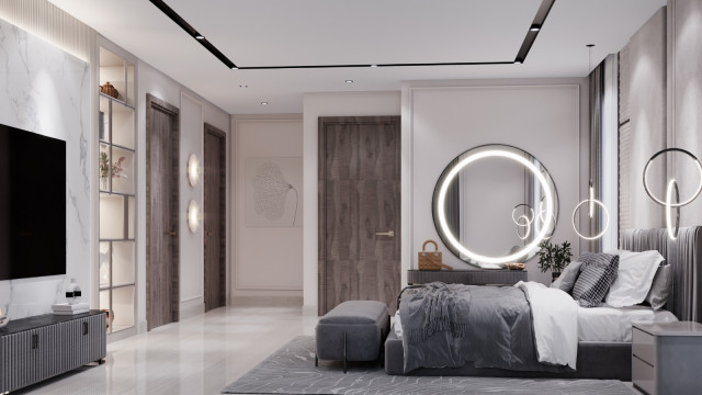 Customized bedroom interiors Dubai